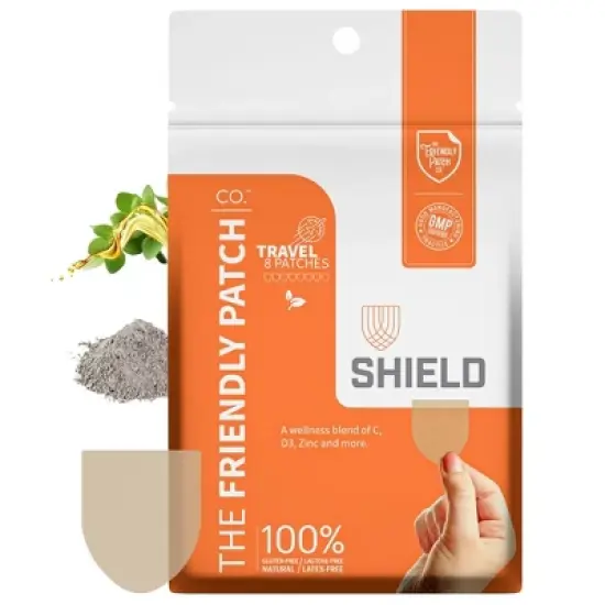 The Friendly Patch Shield patches 8 immune support  D3, C & Zinc Patch image {12}