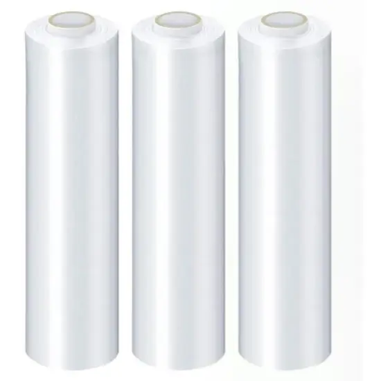 PSBM 4 Rolls Dark White Cast Hand Pallet Stretch Wrap 18" x 1000 Ft. x 100 Gauge image {7}