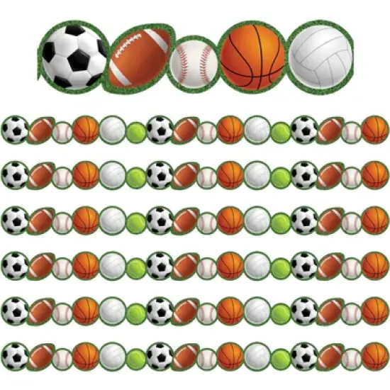 Teacher Created Resources&reg; Sports Die-Cut Border Trim, 35 Feet Per Pack, 6 Packs image {3}