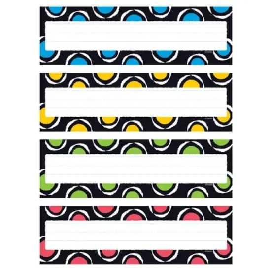 TREND Bold Strokes Circles Desk Toppers Name Plates Variety Pack, 32 Per Pack, 6 Packs image {1}
