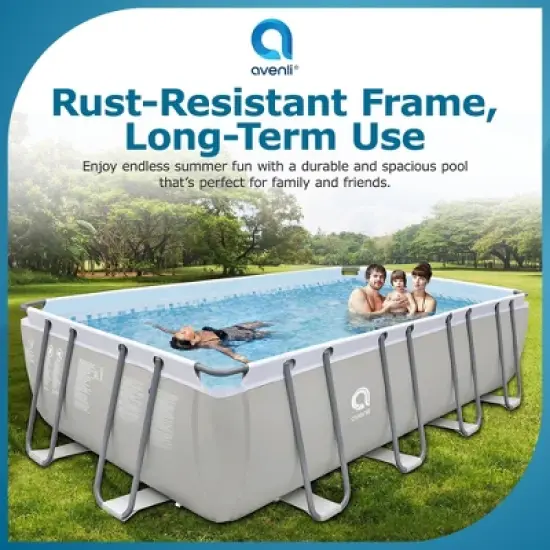JLeisure 17776 18 x 10 Foot Above Ground Rectangular Steel Frame Swimming Pool image {2}