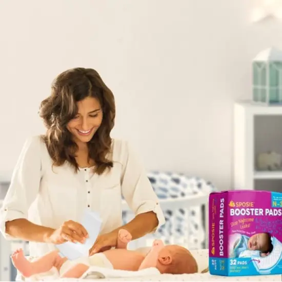 Sposie Booster Pads For Overnight Diaper Leak Protection - 32ct image {6}