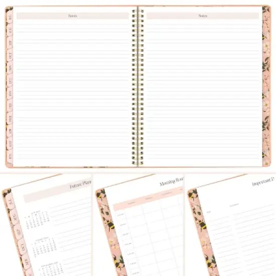 Pen+Pillar for Cambridge 2024-25 Weekly/Monthly Planner 11"x9.375" Solid Pink: Agenda, Calendar, Twin-Wire Binding, Tabs image {1}