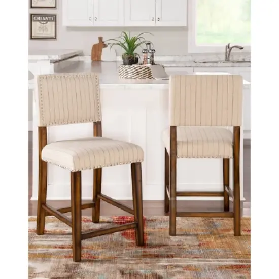 24" Brook Counter Height Barstool - Linon image {6}
