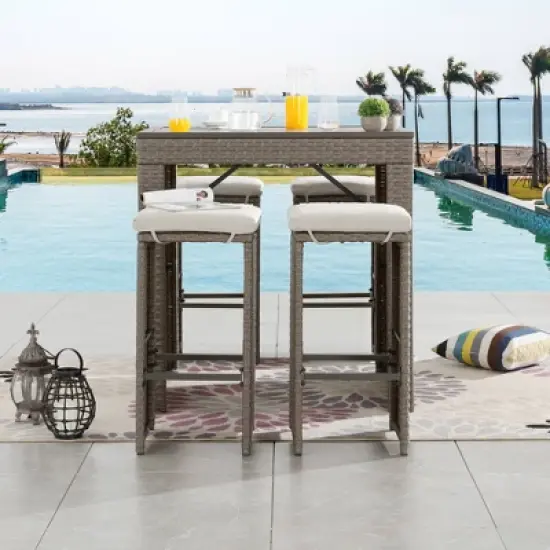 5pc Outdoor Bar Set - Patio Festival image {8}