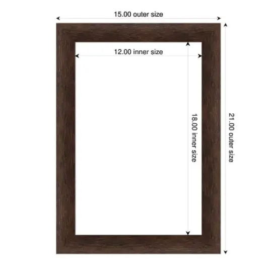 Amanti Art Warm Walnut Narrow Framed Dry Erase Magnetic Board image {4}