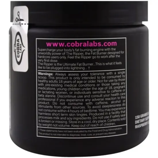 JNX Sports The Ripper! Fat Burner, Raspberry Lemonade, 5.3 oz (150 g) image {2}