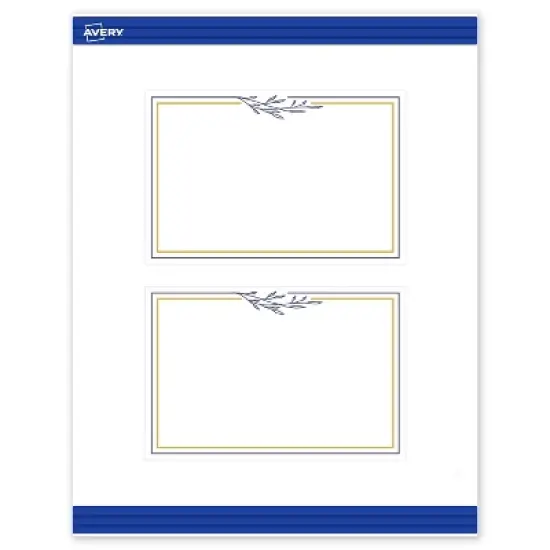 Avery 4" x 6" Cards, Gold & Navy Border with Florals, 20 ct image {9}