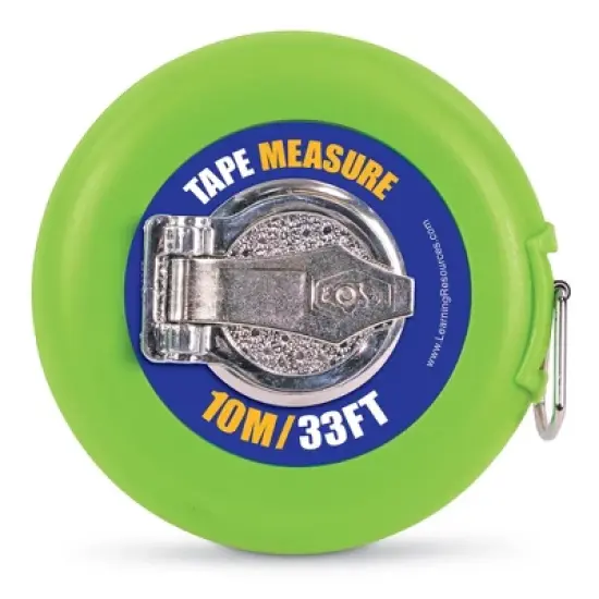Learning Resources Wind-Up Tape Math Skills Easy Wind-Up Tape Measure Construction Play Ages 5plus: Plastic Teaching Aid for Kindergarten image {1}