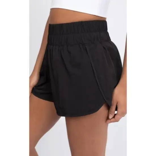 Yogalicious Radiant Commuter Woven High Waist Running Short with Split Hem image {4}