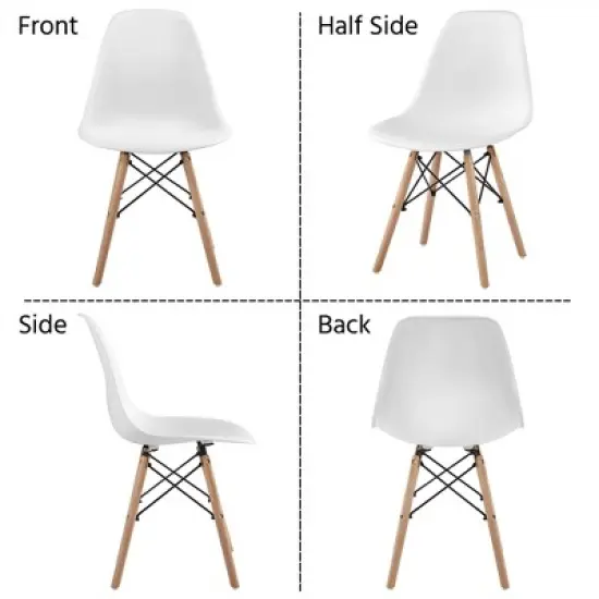 Yaheetech Modern Dining Chairs with Natural Beech Wood Set of 4 image {6}
