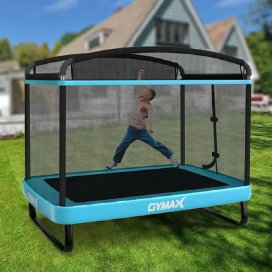 Costway 6FT Kids Recreational Trampoline W/Swing Safety Enclosure Indoor/Outdoor image {2}