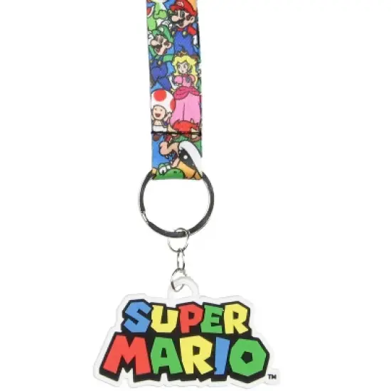 Super Mario Bros Wrist Strap Lanyard For Keys Keychain Wallet OSFM image {1}