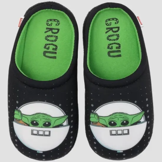 Boys' LEGO Star Wars: The Mandalorian The Child 2pc Snug Fit Pajama Set with Slippers - Black/Green image {3}