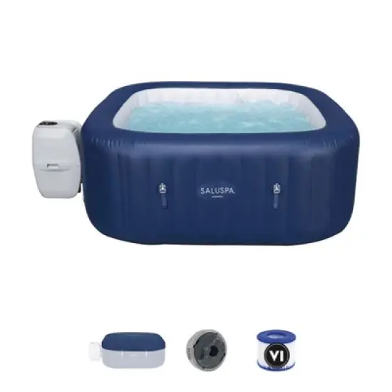 SaluSpa Hawaii Smart AirJet Inflatable Hot Tub Spa with App Control, 140 Jets, Heater, Filter, Portable Hot Tub for 4 Adults, Includes Cover & Pump image {6}