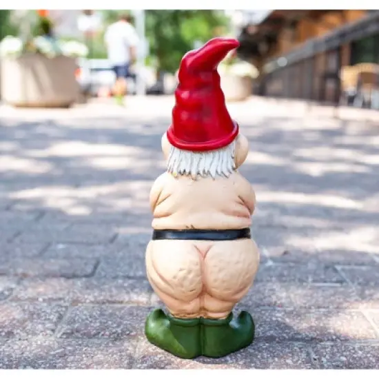 13.7" Resin Naked Ned Garden Gnome - Exhart image {12}