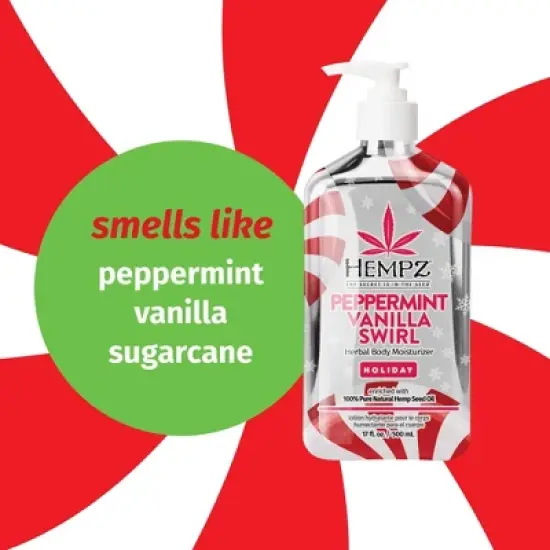 Hempz Moisturizing Body Lotion - Peppermint Vanilla Swirl - 17 fl oz image {2}