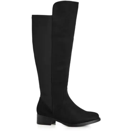 Women's Wide Fit Kali Tall Boot - black | EVANS image {9}