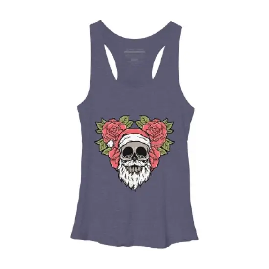 Women's Design By Humans Christmas with flowers Illustration By rukurustudio Racerback Tank Top image {4}