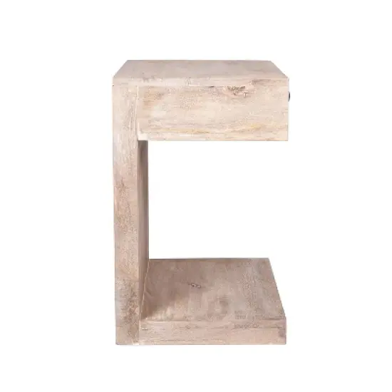Baker Side Table White/Sand - East at Main image {4}