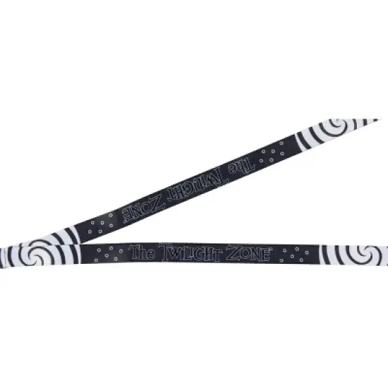 The Twilight Zone ID Lanyard Badge Holder w Hypnotic Spiral Rubber Pendant image {2}