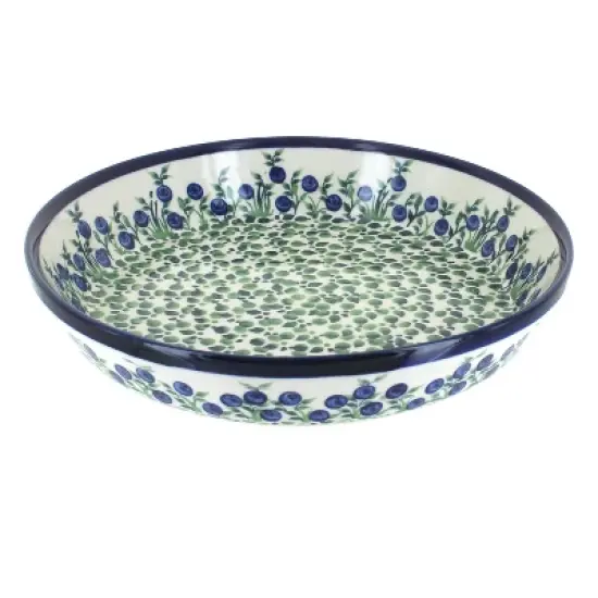 Blue Rose Polish Pottery 879 Zaklady Pie Plate image {15}