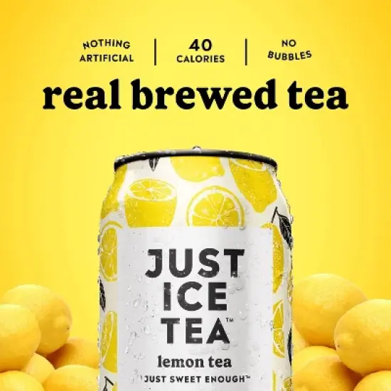 JUST ICE TEA Lemon Black Tea - 4pk/12 fl oz Cans image {2}
