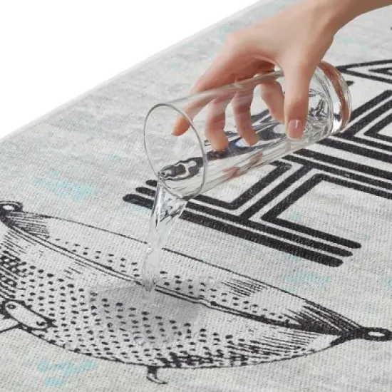 SussexHome Non Skid Cotton Washable Kitchen Runner Rug - 20" x 59" image {3}