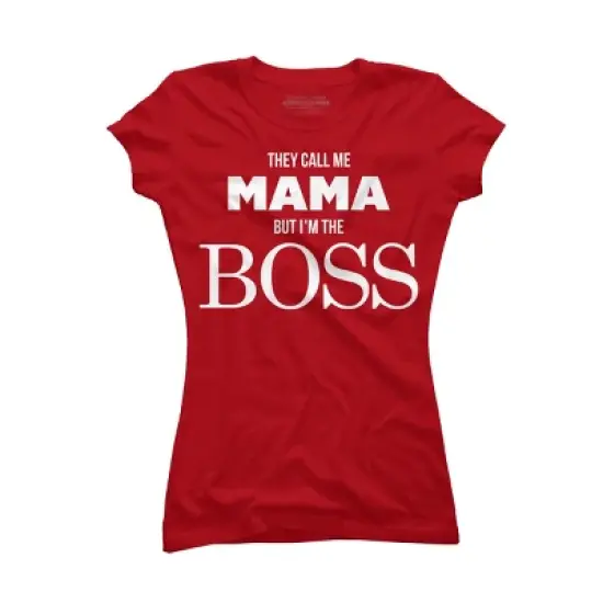 Junior's Design By Humans They Call Me Mama But I'm the Boss By Shirz T-Shirt image {5}