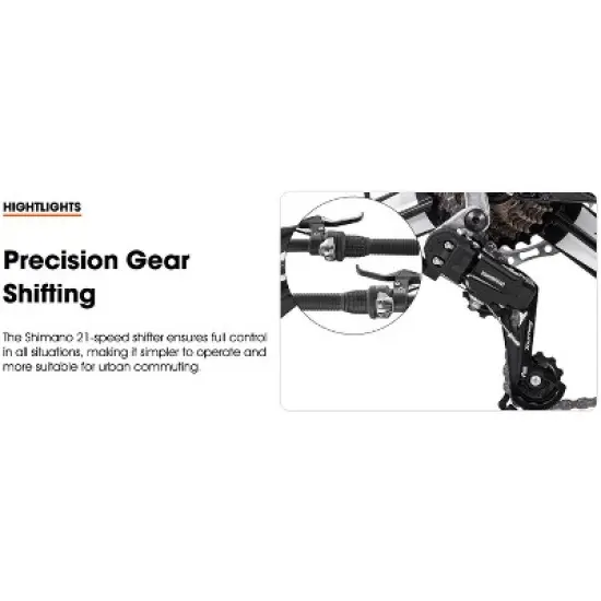 HILAND 26" Mountain Bike for Men Women, 3/6/Multi-Spokes Wheel, 21 Speeds image {2}