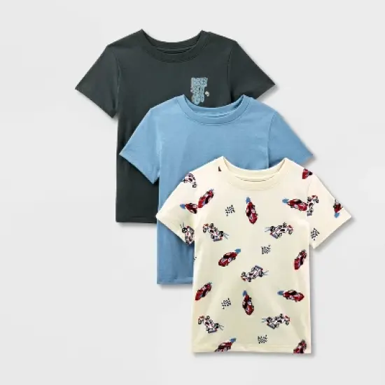 Toddler Boys' 3pk Short Sleeve Racecar T-Shirt - Cat & Jack&trade; image {3}