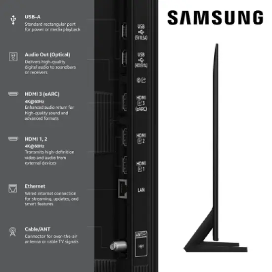 Samsung 50" Class QLED Q8F 4K Samsung Vision AI Smart TV (QN50Q8F): Alexa Built-in, 3 HDMI Ports image {8}