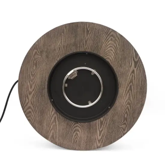 Aidan Round Iron Fire Pit with 50,000 BTU and External Tank Storage image {11}