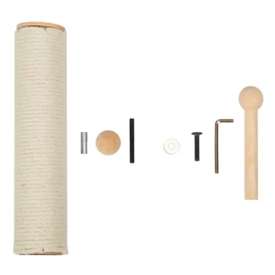 DOMETOUR Wall-Mounted Cat Shelves Floating Cat Tree on Pegboard with Sisal Scratching Posts, jumping Platforms, Hanging Poles, Black image {14}