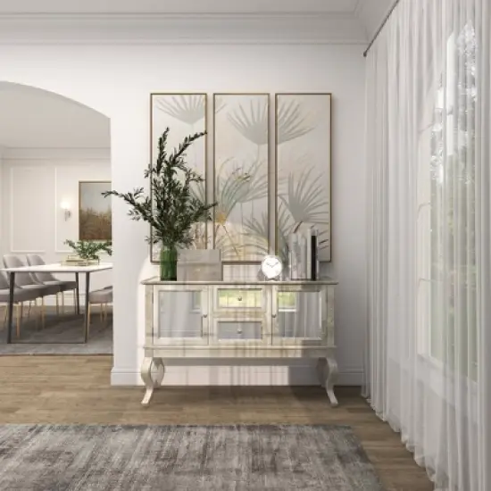 Glam Mirrored Sideboard Silver - Olivia & May image {37}