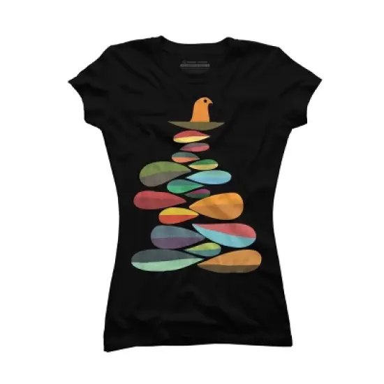 Junior's Design By Humans Wild bird nest By radiomode T-Shirt image {2}