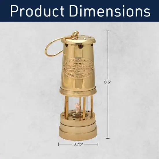 Kings County Tools 8.5in Brass Miners Oil Lamp image {5}