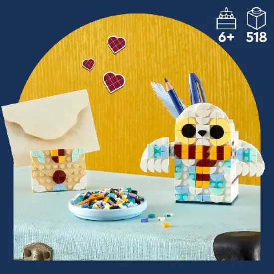 LEGO DOTS Hedwig Pencil Holder Harry Potter Crafts Set 41809 image {1}