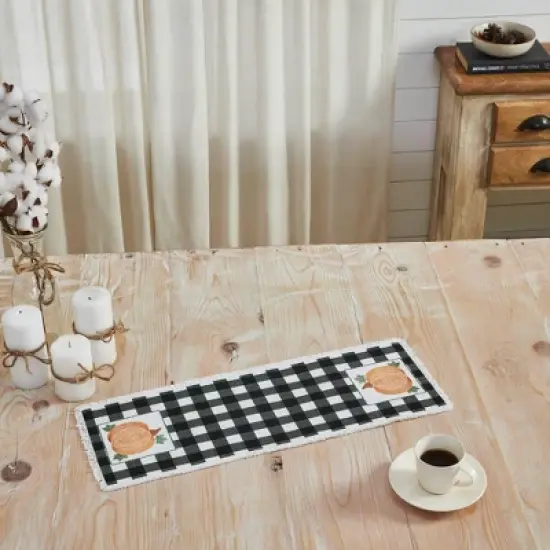 Check Pumpkin Table Runner 8x24 image {4}