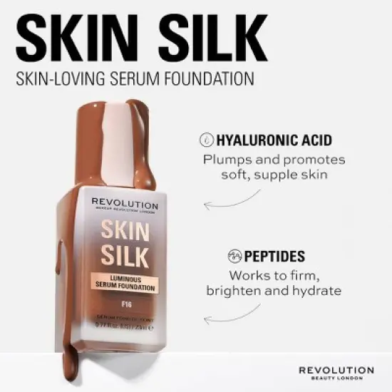 Makeup Revolution Skin Silk Serum Foundation - 0.77oz image {4}