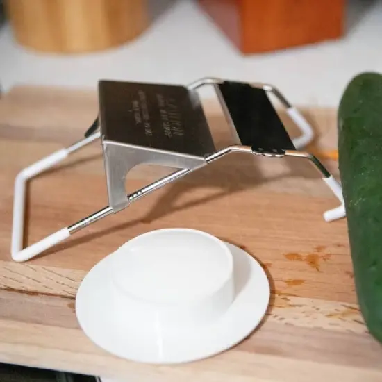 Lehman's Feemster's Famous Vegetable Slicer, Super Sharp Carbon Steel Blade Slices Fruits and Vegetables, Consistent and Adjustable, Cuts 1/8" to 1/2" image {1}