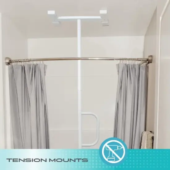 Stander Wonder Bathtub Pole Lite, Bath Safety Rail with Grab Bar Handle, White image {4}