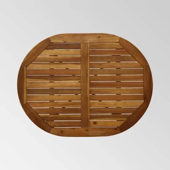 Stamford 5pc Acacia Wood Rustic Bar Set Teak Finish - Christopher Knight Home image {3}