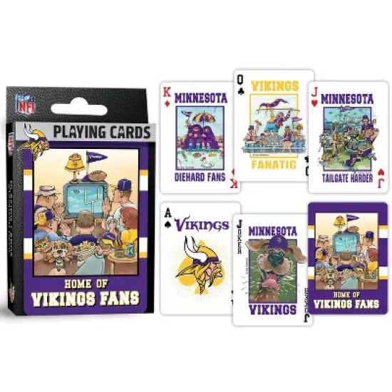MasterPieces Officially Licensed NFL Minnesota Vikings Fan Deck Playing Cards - 54 Card Deck image {3}