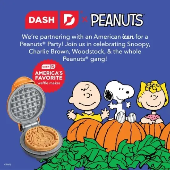 Peanuts x Dash Snoopy Jack-o-Lantern Mini Waffle Maker image {2}