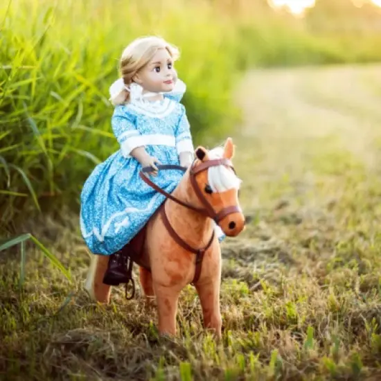 The Queen's Treasures 18 In Doll Chestnut Pony, Saddle, Reigns, and Blanket image {4}