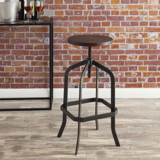 Court Adjustable Backless Barstool Brown - Picket House Furnishings image {4}