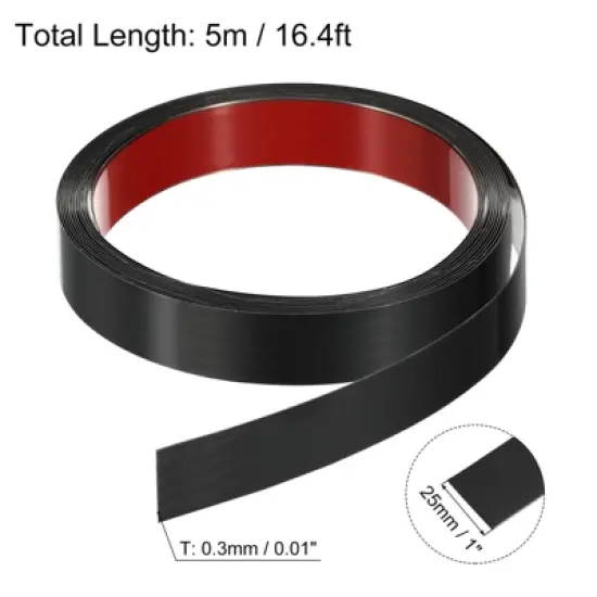 Unique Bargains Stainless Steel Self-Adhesive Wall Molding Peel Stick Trim image {1}