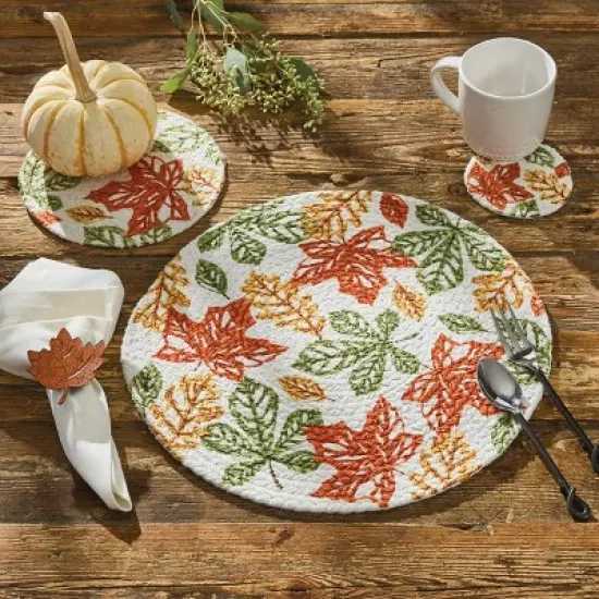 Park Designs Fall Leaves Printed Braided Trivet Set 8" image {1}