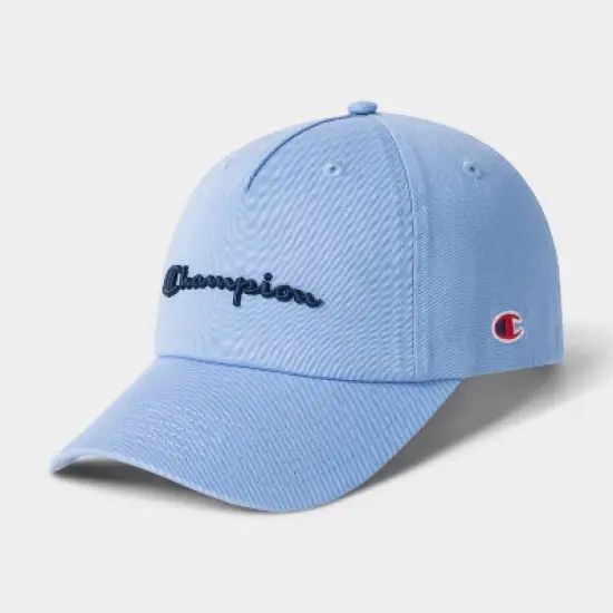 Champion Adult Script Twill Baseball Hat - Light Blue image {3}